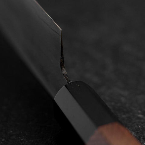 Santoku Silver Steel #3 Poliert Büffelhorn und Bubinga Griff 170mm-[Musashi]-[Japan-Küchenmesser]
