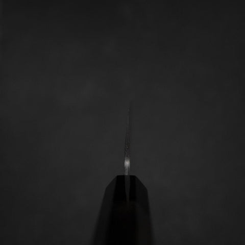 Santoku Silver Steel #3 Poliert Büffelhorn und Ebenholz Griff 165mm-[Musashi]-[Japan-Küchenmesser]