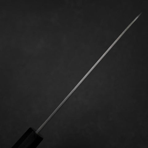 Santoku Silver Steel #3 Poliert Büffelhorn und Ebenholz Griff 165mm-[Musashi]-[Japan-Küchenmesser]