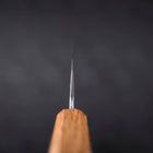 Santoku Silver Steel #3, Poliert Büffelhorn und Magnolie Griff, 165mm-[Musashi]-[Japan-Küchenmesser]