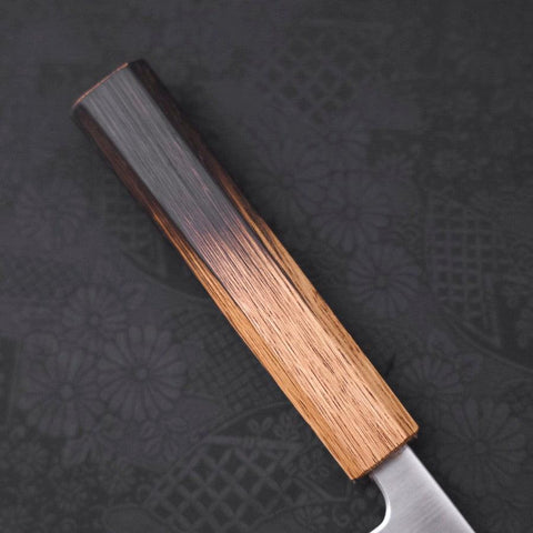 Santoku Silver Steel #3, Poliert Büffelhorn und Magnolie Griff, 165mm-[Musashi]-[Japan-Küchenmesser]