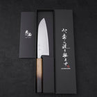 Santoku Silver Steel #3, Poliert Büffelhorn und Magnolie Griff, 165mm-[Musashi]-[Japan-Küchenmesser]