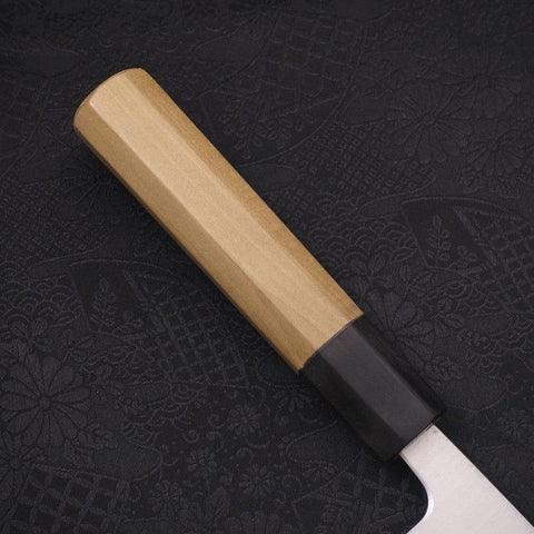 Santoku Silver Steel #3 Poliert Büffelhorn und Magnolienholz Griff 165mm-[Musashi]-[Japan-Küchenmesser]