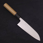 Santoku Silver Steel #3 Poliert Büffelhorn und Magnolienholz Griff 165mm-[Musashi]-[Japan-Küchenmesser]
