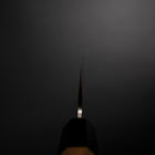 Santoku Silver Steel #3 Poliert Büffelhorn und Walnussholz Griff 155mm-[Musashi]-[Japan-Küchenmesser]