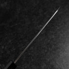Santoku Silver Steel #3 Poliert Büffelhorn und Walnussholz Griff 170mm-[Musashi]-[Japan-Küchenmesser]