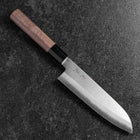 Santoku Silver Steel #3 Poliert Büffelhorn und Walnussholz Griff 170mm-[Musashi]-[Japan-Küchenmesser]