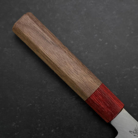 Santoku Silver Steel #3 Polished Walnut Handle 165mm (6.5”)-[Musashi]-[Japan-Küchenmesser]
