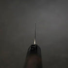 Santoku Silver Steel #3 Tsuchime Damast Büffelhorn und Ebenholz Griff 170mm-[Musashi]-[Japan-Küchenmesser]