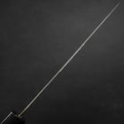 Santoku Silver Steel #3 Tsuchime Damast Büffelhorn und Ebenholz Griff 170mm-[Musashi]-[Japan-Küchenmesser]