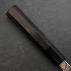 Santoku Silver Steel #3 Tsuchime Damast Büffelhorn und Ebenholz Griff 170mm-[Musashi]-[Japan-Küchenmesser]