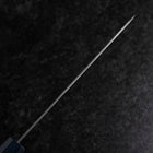 Santoku Silver Steel #3 Tsuchime Damast Dunkelblauer Urushi Griff 170mm-[Musashi]-[Japan-Küchenmesser]