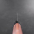 Santoku Silver Steel #3 Tsuchime Damast Walnuss Griff 170mm-[Musashi]-[Japan-Küchenmesser]