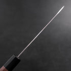 Santoku Silver Steel #3 Tsuchime Damast Walnuss Griff 170mm-[Musashi]-[Japan-Küchenmesser]