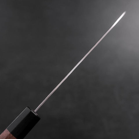 Santoku Silver Steel #3 Tsuchime Damast Walnuss Griff 170mm-[Musashi]-[Japan-Küchenmesser]