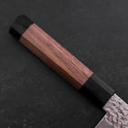 Santoku Silver Steel #3 Tsuchime Damast Walnuss Griff 170mm-[Musashi]-[Japan-Küchenmesser]