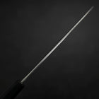Santoku Stainless Clad Blue Steel #2 Kurouchi Rubber Handle 165mm (6.5”)-[Musashi]-[Japan-Küchenmesser]