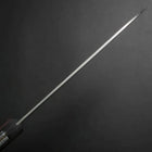 Santoku Stainless Clad Blue Super Polished Western Black Red Handle 165mm (Tsuba-nashi) (6.5”)-[Musashi]-[Japan-Küchenmesser]