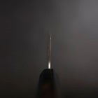 Santoku Stainless Clad Blue Super Tsuchime Buffalo Ebony Handle 165mm (6.5”)-[Musashi]-[Japan-Küchenmesser]