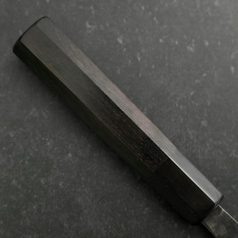 Santoku V-Toku 2 Kurouchi Damascus Buffalo Ebony Handle 165mm (6.5”)-[Musashi]-[Japan-Küchenmesser]