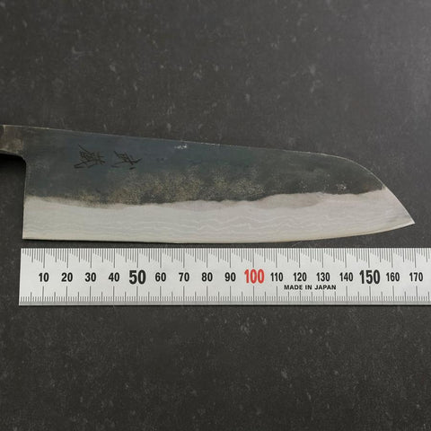 Santoku V-Toku 2 Kurouchi Damascus Buffalo Ebony Handle 165mm (6.5”)-[Musashi]-[Japan-Küchenmesser]