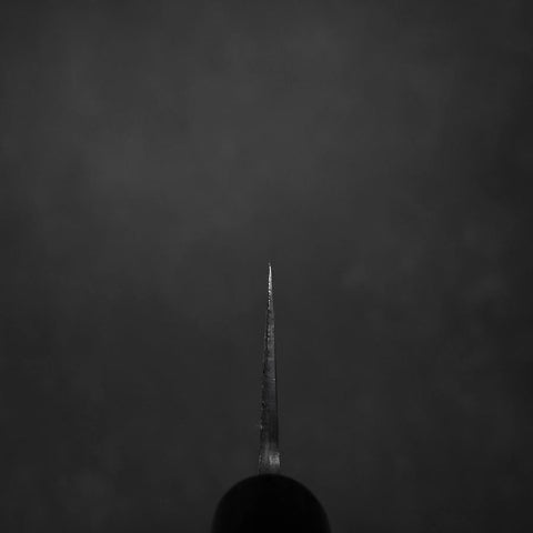 Santoku V-Toku Kurouchi Damascus Buffalo Magnolia Handle 170mm-[Musashi]-[Japanese-Kitchen-Knives]