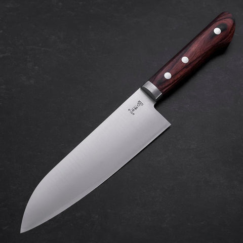 Santoku VG-1 Bokashi Westlicher Mahagoni Griff 165mm-[Musashi]-[Japan-Küchenmesser]