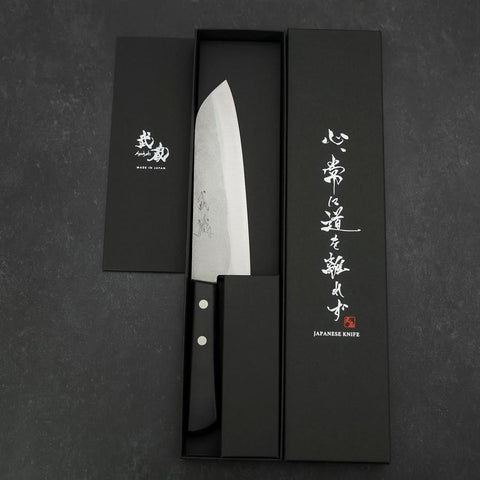 Santoku VG-1 Nashiji Schwarzer Westlicher Griff 165mm-[Musashi]-[Japan-Küchenmesser]