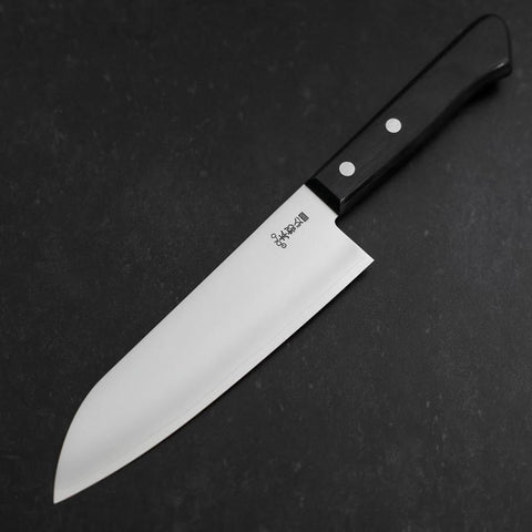 Santoku VG-1 Poliert Dunkelblauer Westlicher Griff 165mm-[Musashi]-[Japan-Küchenmesser]