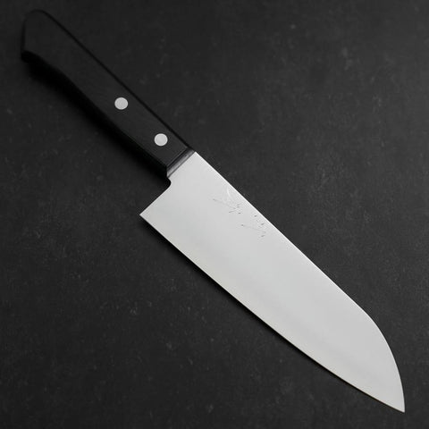 Santoku VG-1 Poliert Dunkelblauer Westlicher Griff 165mm-[Musashi]-[Japan-Küchenmesser]
