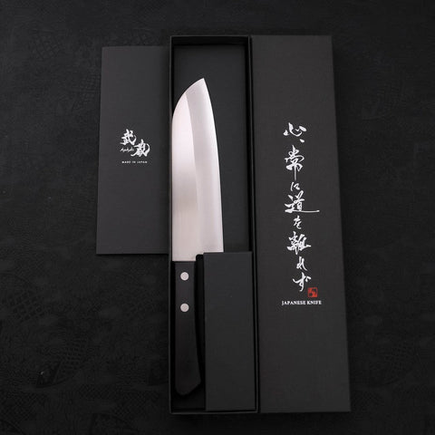 Santoku VG-1 Poliert Schwarzer Westlicher Griff 165mm Limitiert-[Musashi]-[Japan-Küchenmesser]