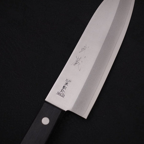 Santoku VG-1 Poliert Schwarzer Westlicher Griff 165mm-[Musashi]-[Japan-Küchenmesser]