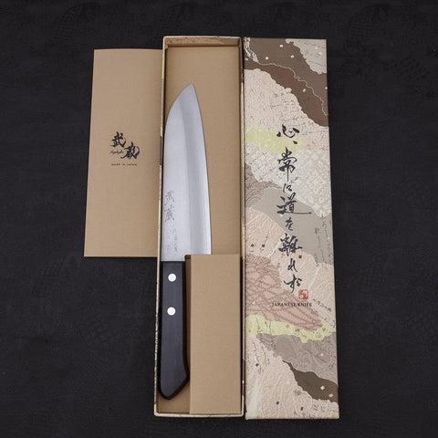 Santoku VG-1 Poliert Schwarzer Westlicher Griff 165mm-[Musashi]-[Japan-Küchenmesser]