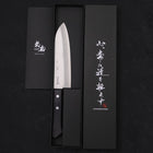 Santoku VG-1 Poliert Schwarzer Westlicher Griff 165mm-[Musashi]-[Japan-Küchenmesser]
