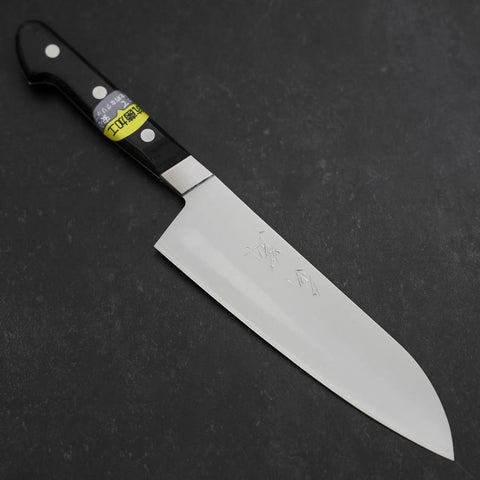 Santoku VG-1 Poliert Schwarzer Westlicher Griff 165mm-[Musashi]-[Japan-Küchenmesser]