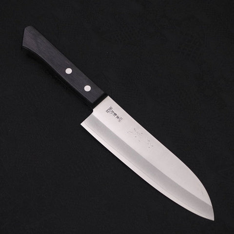 Santoku VG-1 Poliert Schwarzer Westlicher Griff 165mm-[Musashi]-[Japan-Küchenmesser]