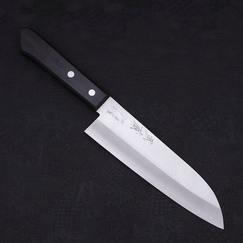 Santoku VG-1 Poliert Schwarzer Westlicher Griff 165mm-[Musashi]-[Japan-Küchenmesser]