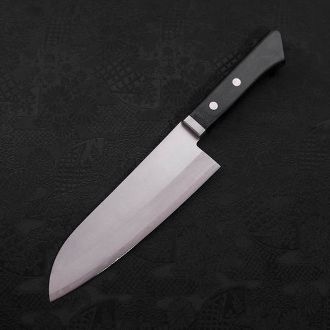 Santoku VG-1 Poliert Schwarzer Westlicher Griff 170mm-[Musashi]-[Japan-Küchenmesser]