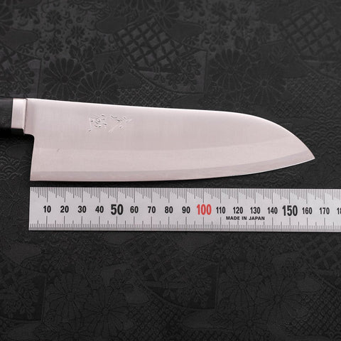 Santoku VG-1 Poliert Schwarzer Westlicher Griff 170mm-[Musashi]-[Japan-Küchenmesser]