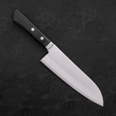 Santoku VG-1 Poliert Schwarzer Westlicher Griff 170mm-[Musashi]-[Japan-Küchenmesser]