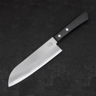 Santoku VG-1 Poliert Schwarzer Westlicher Griff 170mm (Tsuba Nashi)-[Musashi]-[Japan-Küchenmesser]