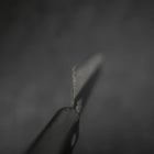 Santoku VG-1 Poliert Schwarzer Westlicher Griff 170mm (Tsuba Nashi)-[Musashi]-[Japan-Küchenmesser]