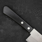 Santoku VG-1 Poliert Schwarzer Westlicher Griff 170mm (Tsuba Nashi)-[Musashi]-[Japan-Küchenmesser]