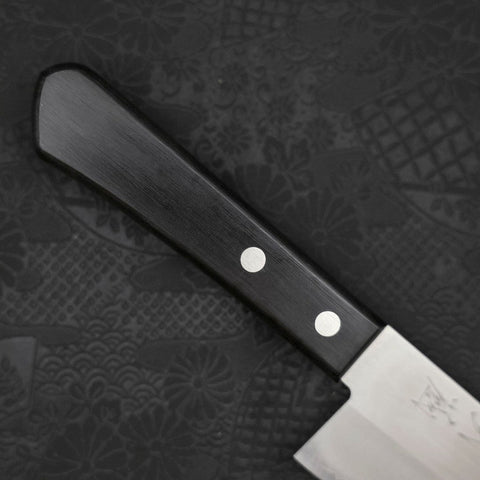 Santoku VG-1 Poliert Schwarzer Westlicher Griff 170mm (Tsuba Nashi)-[Musashi]-[Japan-Küchenmesser]
