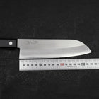 Santoku VG-1 Poliert Schwarzer Westlicher Griff 170mm (Tsuba Nashi)-[Musashi]-[Japan-Küchenmesser]