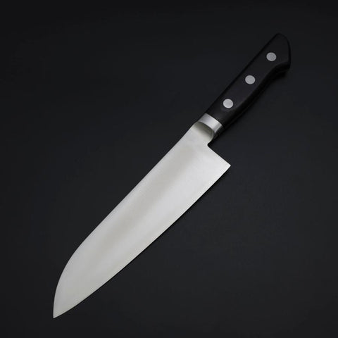 Santoku VG-1 Poliert Schwarzer Westlicher Griff 180mm-[Musashi]-[Japan-Küchenmesser]
