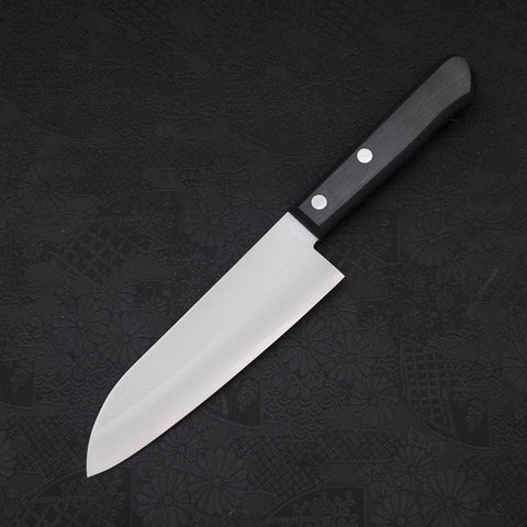 Santoku VG-1, Poliert Westlicher Griff in Schwarz, 140mm-[Musashi]-[Japan-Küchenmesser]