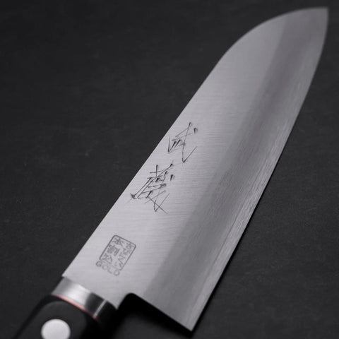 Santoku VG-1 Poliert Westlicher Griff mit Kupfer-Inlay 170mm-[Musashi]-[Japan-Küchenmesser]