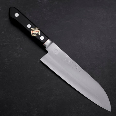Santoku VG-1 Poliert Westlicher Griff mit Kupfer-Inlay 170mm-[Musashi]-[Japan-Küchenmesser]