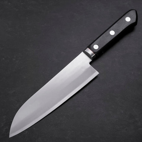 Santoku VG-1 Poliert Westlicher Griff mit Orangenem Inlay 165mm-[Musashi]-[Japan-Küchenmesser]